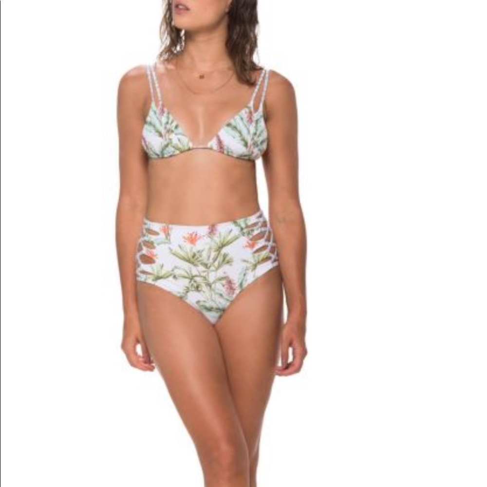 Malai Golden Tropics Happie Tri & Lattice Bottom
